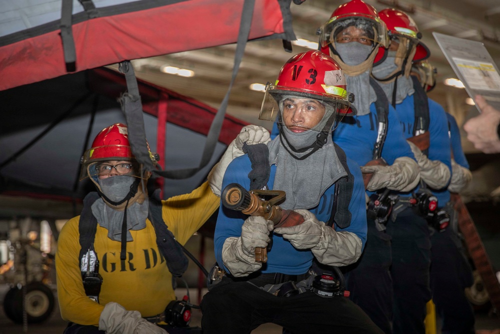 Abraham Lincoln Conducts Aviation Firefighting Drill