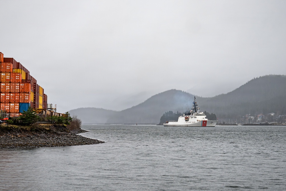 Crew of U.S. Coast Guard Cutter Waesche Conducts Port Call in Juneau, Alaska