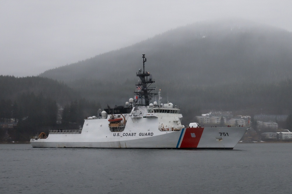 Crew of U.S. Coast Guard Cutter Waesche Conducts Port Call in Juneau, Alaska
