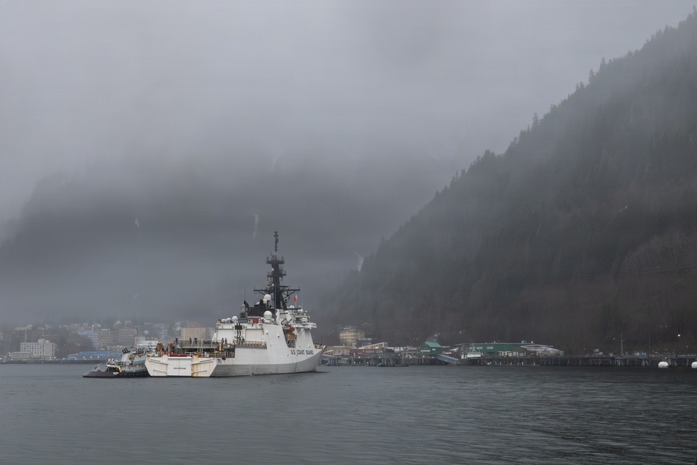 Crew of U.S. Coast Guard Cutter Waesche Conducts Port Call in Juneau, Alaska