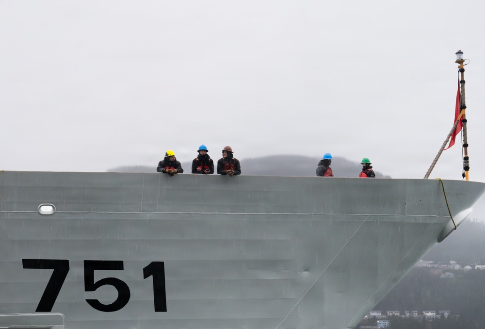Crew of U.S. Coast Guard Cutter Waesche Conducts Port Call in Juneau, Alaska