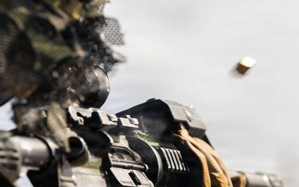 U.S. Marines assigned to Task Force Ashland Conduct Live-Fire Deck Shoot Aboard USS Ashland