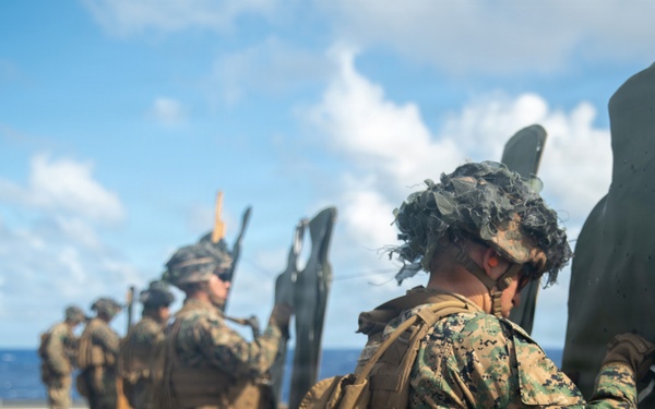 U.S. Marines assigned to Task Force Ashland Conduct Live-Fire Deck Shoot Aboard USS Ashland