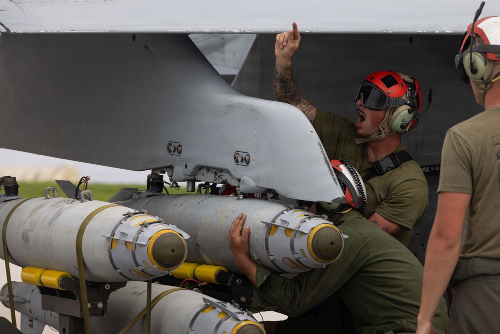 VMFA-232 conduct ordnance operations out of Guam