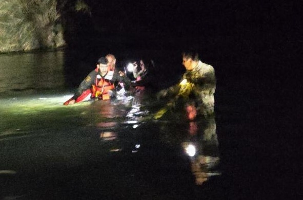 JTF-SB Soldiers and Border Patrol Agent Rescue Illegal Alien from Rio Grande River