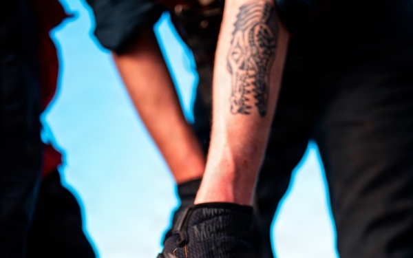 USS Theodore Roosevelt Anchor Chain Maintenance