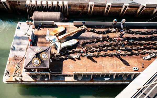 USS Theodore Roosevelt Anchor Chain Maintenance
