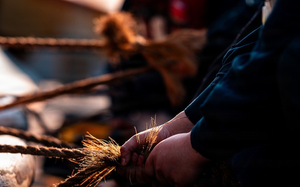 USS Theodore Roosevelt Anchor Chain Maintenance
