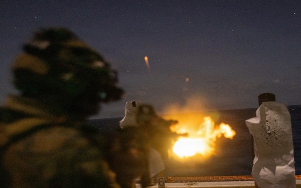 22ND MEU (SOC) | MSRT and MSPF Conduct Deck Shoot Aboard USS Fort Lauderdale