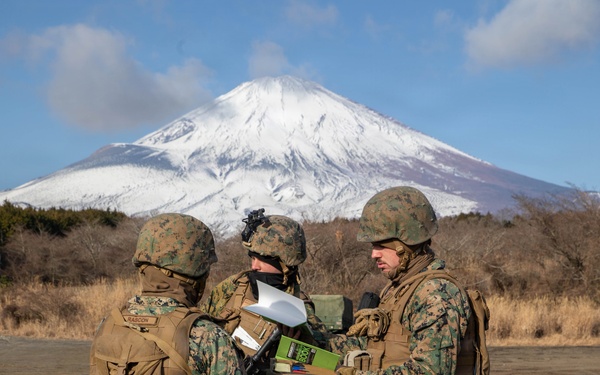 Marine Wing Support Squadron 171 trains at Mount Fuji