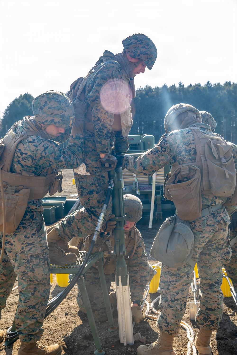 Marine Wing Support Squadron 171 trains at Mount Fuji