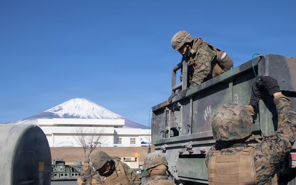 Marine Wing Support Squadron 171 trains at Mount Fuji
