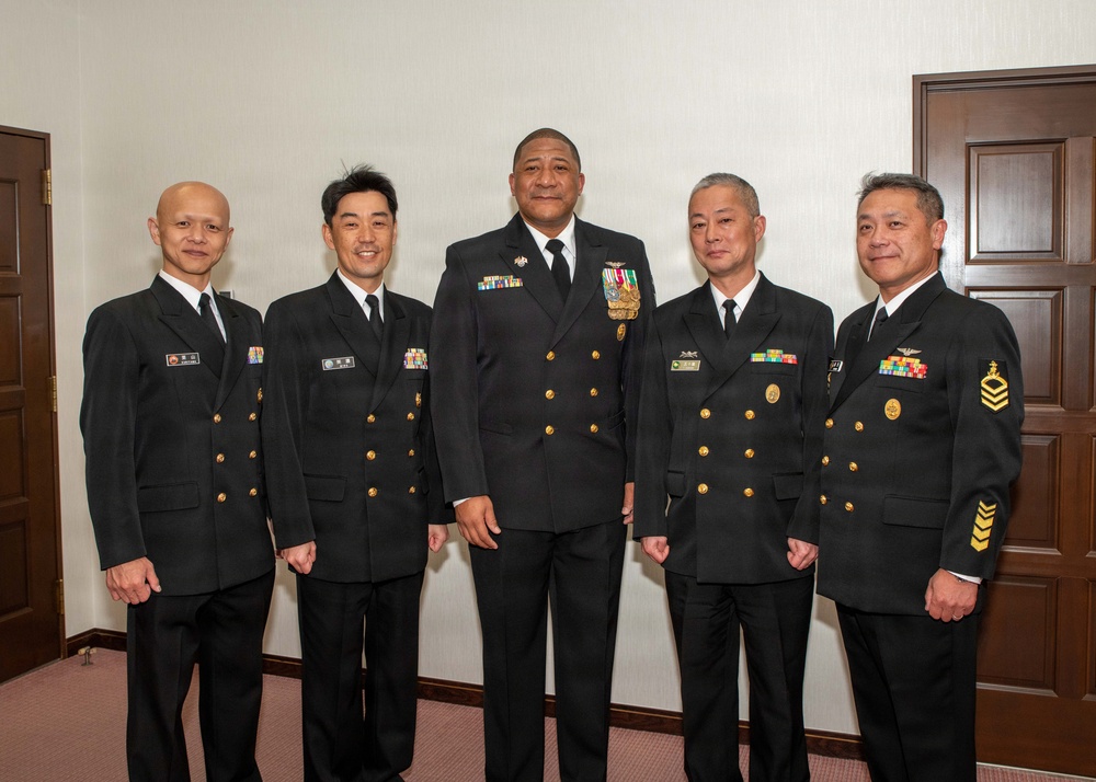 JMSDF Presents Letter of Commendation to CMC Leonard Anderson