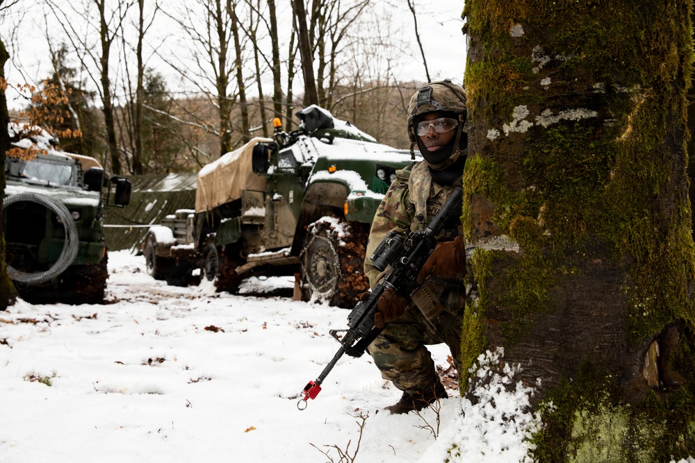 U.S. Army Sgt. Wyatt Reacts To Indirect Fire During Combined Resolved 26-05