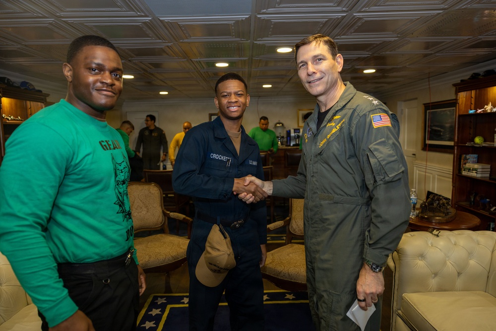 Vice Adm. Gumbleton Visits USS George H.W. Bush