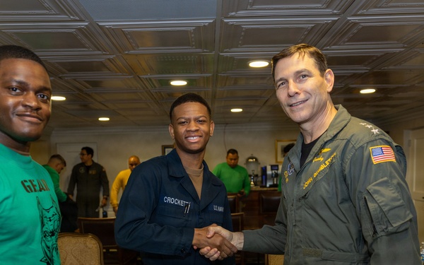 Vice Adm. Gumbleton Visits USS George H.W. Bush
