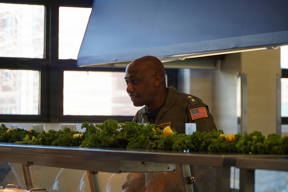 Navy Region Mid-Atlantic REGCOM visits the award-winning Scudder Hall Galley onboard Naval Weapons Station Yorktown