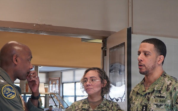 Navy Region Mid-Atlantic REGCOM visits the award-winning Scudder Hall Galley onboard Naval Weapons Station Yorktown