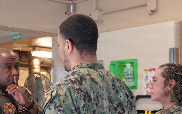 Navy Region Mid-Atlantic REGCOM visits the award-winning Scudder Hall Galley onboard Naval Weapons Station Yorktown