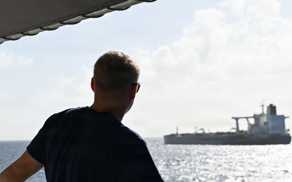 Coast Guard Cutter Mohawk returns home from 60-day patrol after escorting two oil tankers in the Caribbean Sea, Gulf of America
