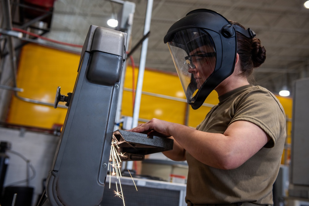 Travis fabrication flight stays mission ready with practice