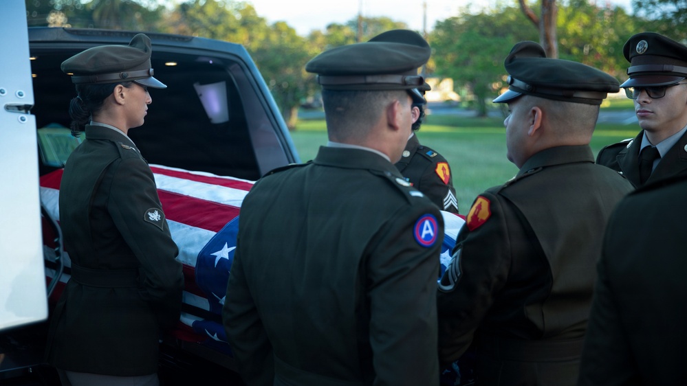 1st Mission Support Command Conducts Funeral Honors for Veteran Maj. Gen. Santoni