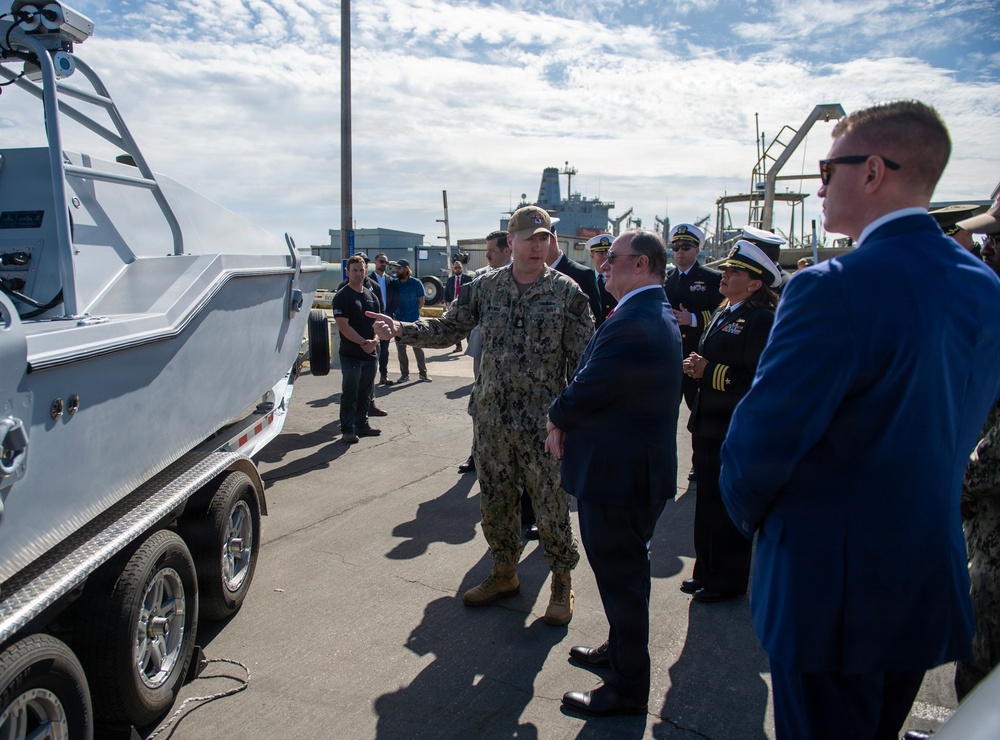 SECNAV Tours Unmanned Surface Vessels