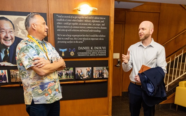 Chief of Staff George Tolar at the Ted Stevens Center of Arctic Security Studies, tours DKI APCSS
