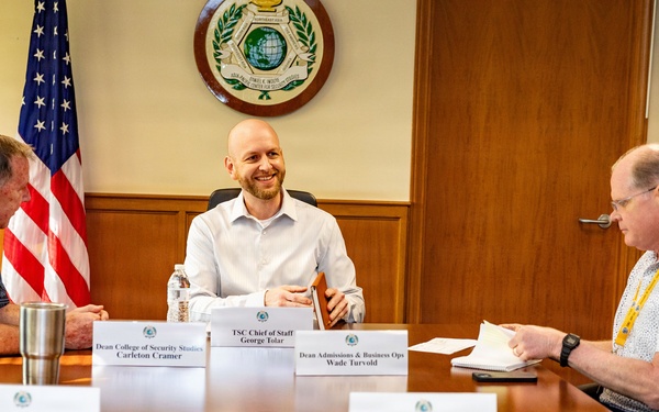 Chief of Staff George Tolar at the Ted Stevens Center of Arctic Security Studies, tours DKI APCSS