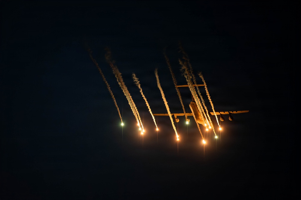 9th Airlift Squadron Conducts Flare Operations