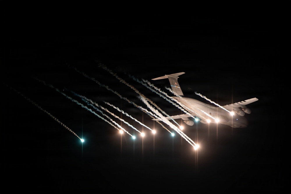 9th Airlift Squadron Conducts Flare Operations