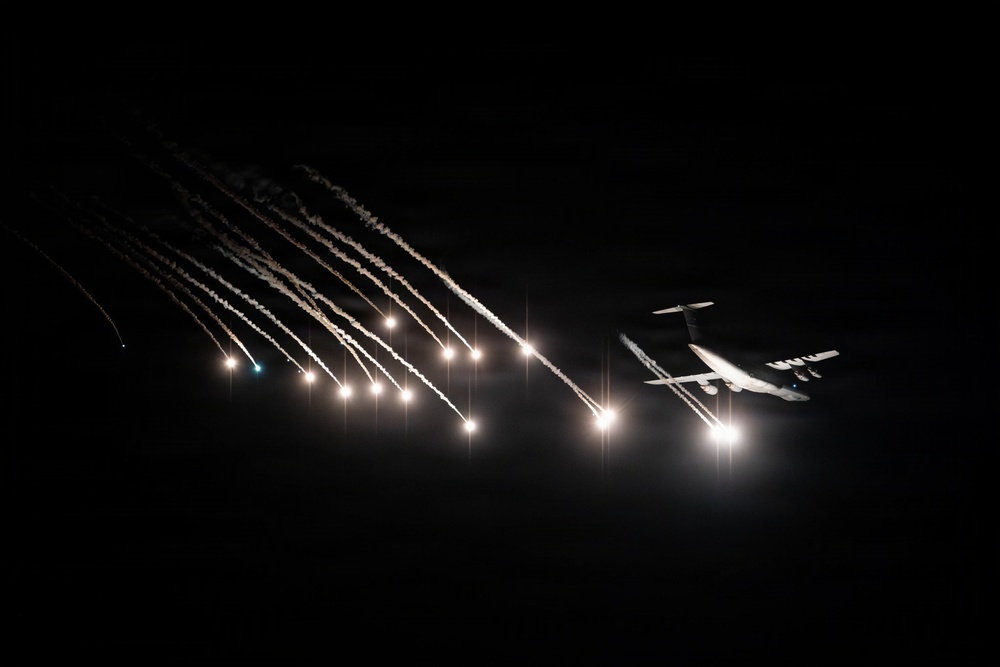 9th Airlift Squadron Conducts Flare Operations