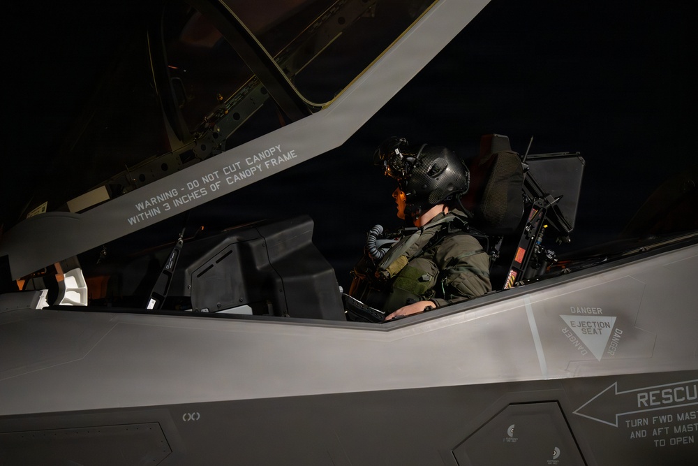 Red Flag-Nellis 26-1 Tyndall AFB F-35s at night.