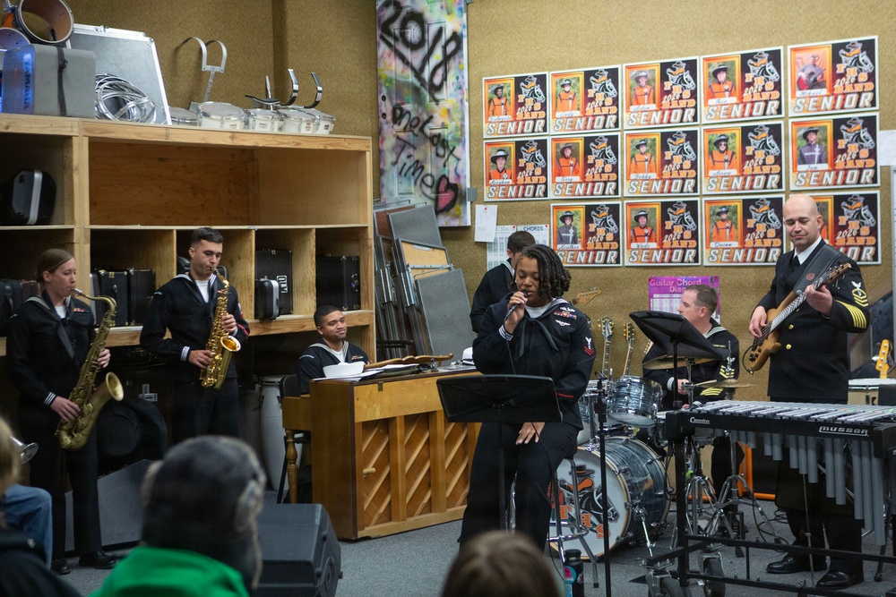 Navy Band Southwest performs at Fernley High School