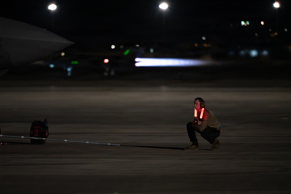 Red Flag-Nellis 26-1 Tyndall AFB F-35s at night.