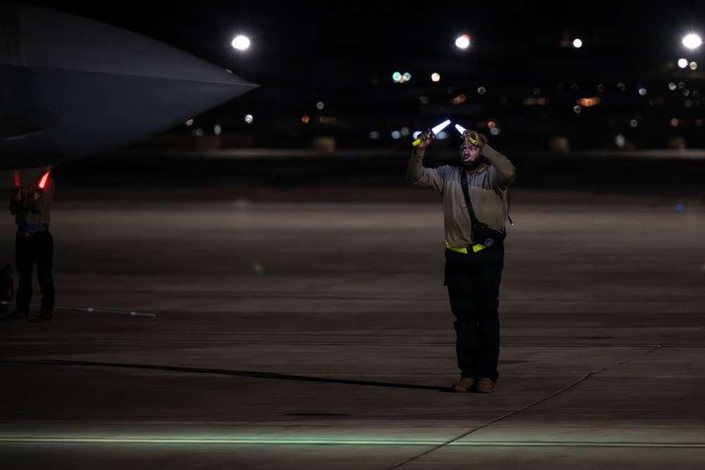 Red Flag-Nellis 26-1 Tyndall AFB F-35s at night.