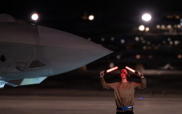 Red Flag-Nellis 26-1 Tyndall AFB F-35s at night.