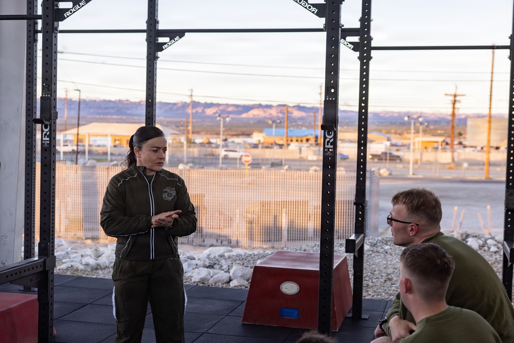 U.S. Marines participate in Col. Posey’s pull-up program