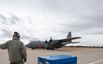 153rd Airlift Wing C-130 departs Cheyenne for MAFFS training in Arizona