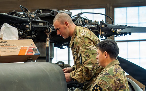2CAB Maintainers Conduct UH-60 Black Hawk Maintenance