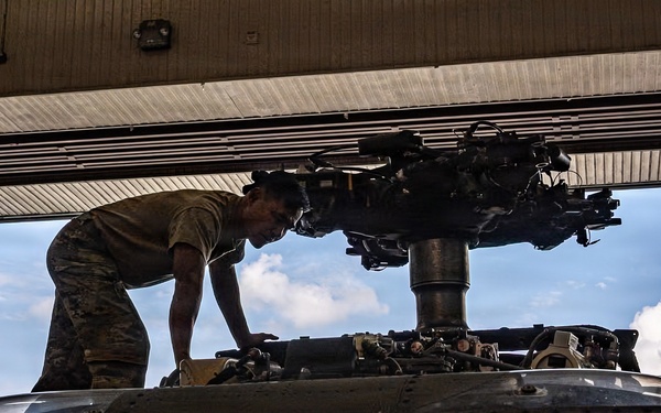 2CAB Maintainers Conduct UH-60 Black Hawk Maintenance