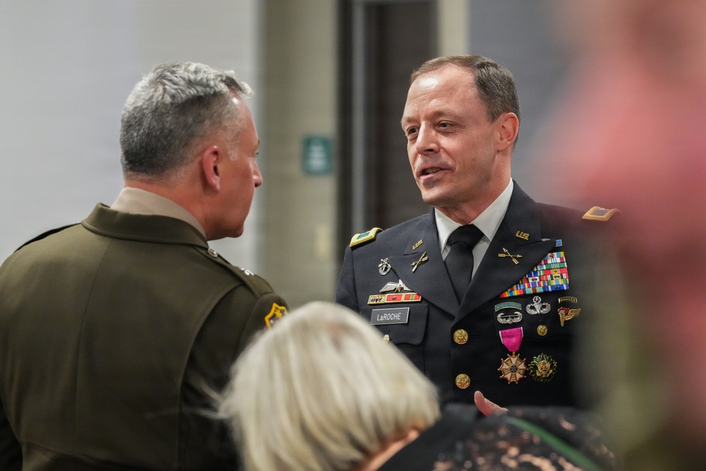 LaRoche returns to 'Army home,' retires after nearly 30 years of service