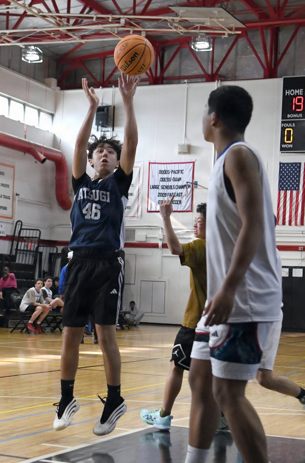 Bilateral youth basketball exchange at Camp Zama continues with day of scrimmages