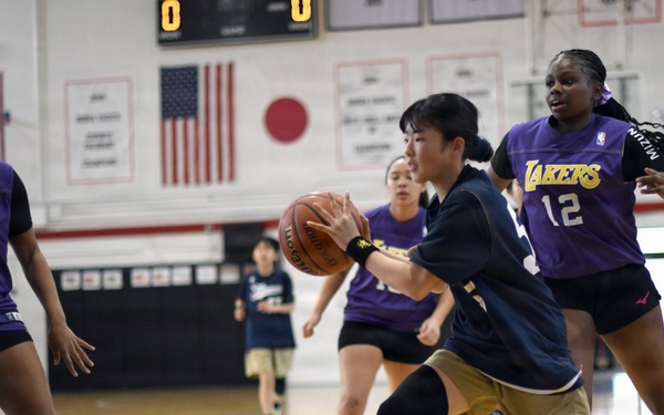Bilateral youth basketball exchange at Camp Zama continues with day of scrimmages
