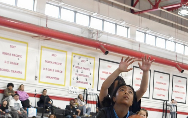 Bilateral youth basketball exchange at Camp Zama continues with day of scrimmages