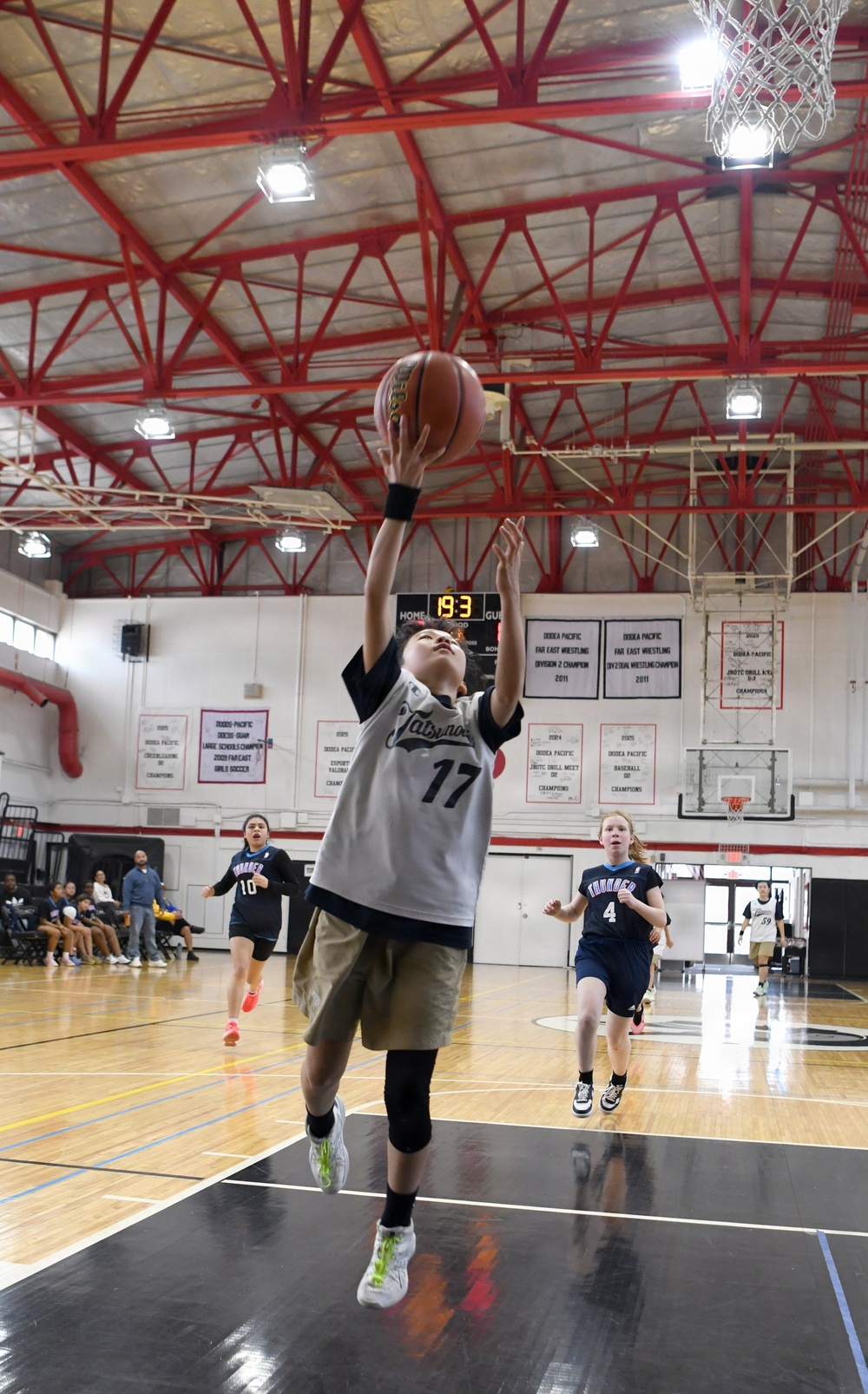 Bilateral youth basketball exchange at Camp Zama continues with day of scrimmages