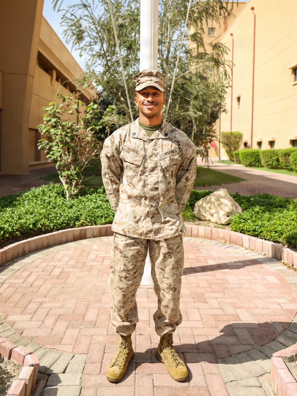 Bravo Zulu to the TF 51/5th MEB February Gator of the Month, Sgt. Kavon Glover!