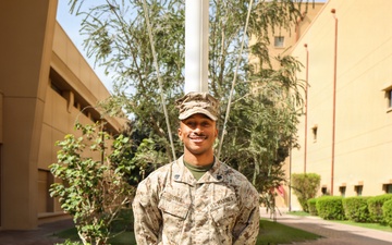 Bravo Zulu to the TF 51/5th MEB February Gator of the Month, Sgt. Kavon Glover!