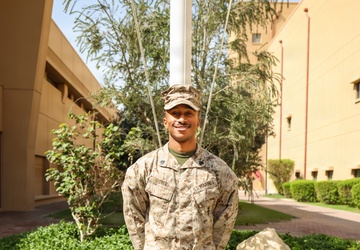Bravo Zulu to the TF 51/5th MEB February Gator of the Month, Sgt. Kavon Glover!