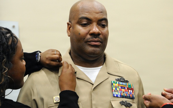 HMCM Jerry Roshell Frocked at 22nd Naval Construction Regiment